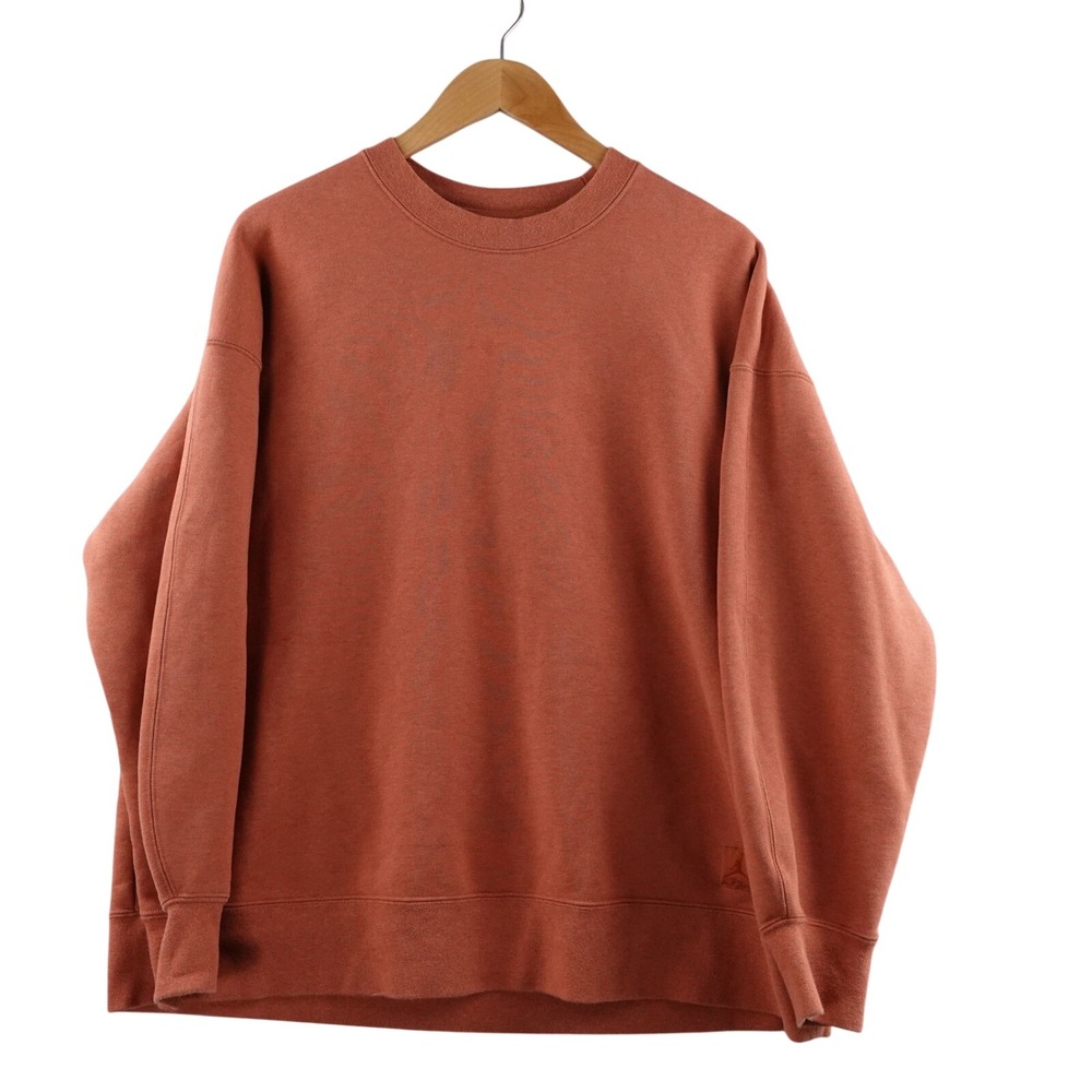 Jordan Crewneck Sweatshirt Orange Burnt Ochre Casual Size M Sportswear Stretch